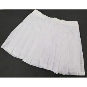 Victoria's Secret Pink Elastic Waist Mesh Pleated Tennis Skort White Size Large